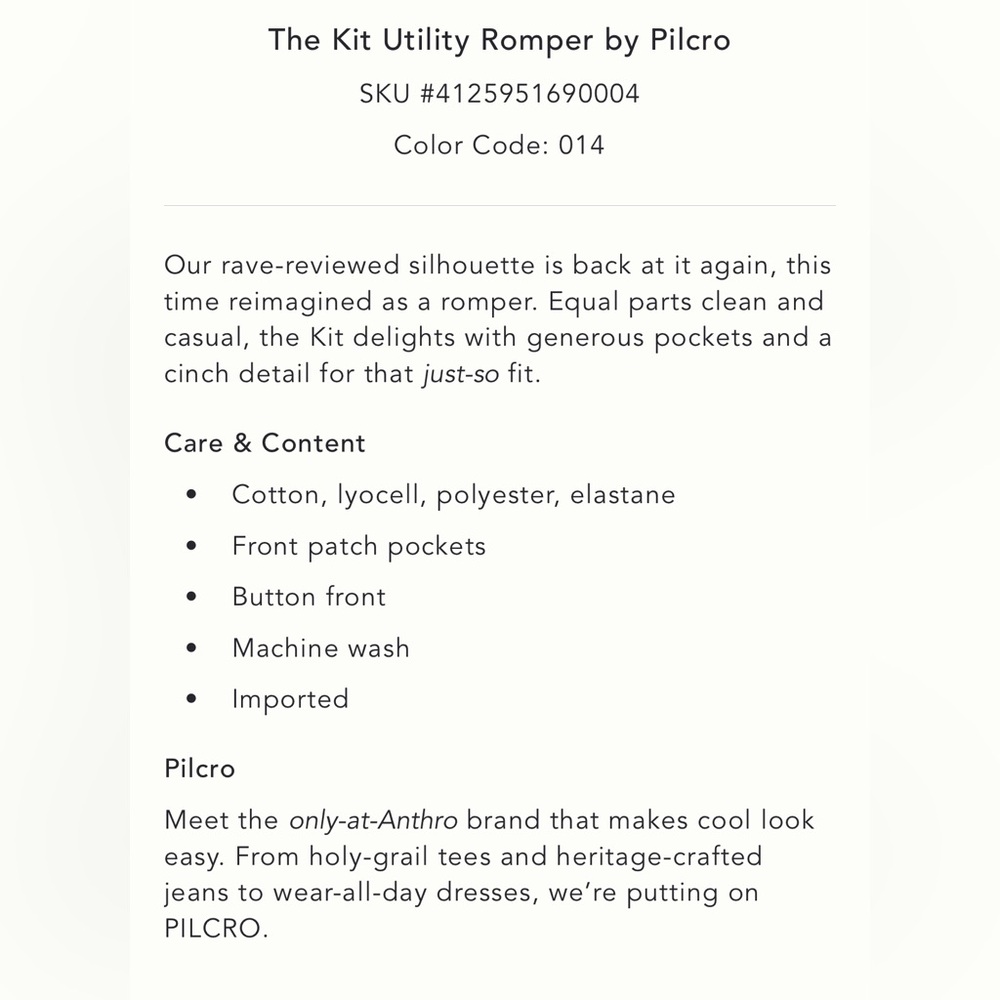 Pilcro Kit Utility Romper - Picture 9 of 9